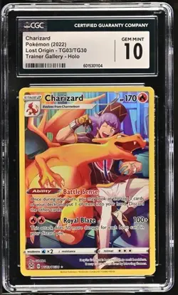 CGC 10 Charizard 2022 Lost Origin TG03/TG30 Trainer Gallery Pokemon Gem Mint - Image 1