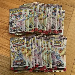 Pokemon TCG - Prismatic Evolutions Booster Pack - Lot of 25 - Factory Sealed - Image 1