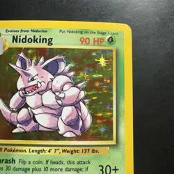 Pokemon Vintage Holo Nidoking Base Set 11/102 WotC 1999 - Image 3