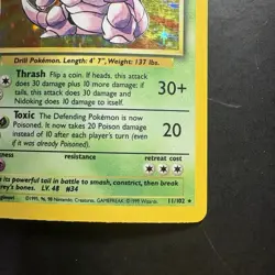 Pokemon Vintage Holo Nidoking Base Set 11/102 WotC 1999 - Image 4