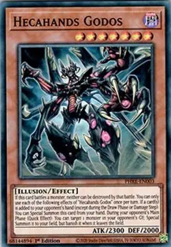 Hecahands Godos PHRE-EN003 Super Rare Yugioh Phantom Revenge - Image 1