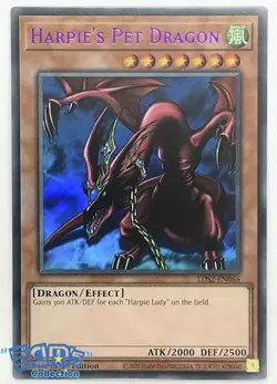 Harpie's Pet Dragon LDS2-EN066 PURPLE Ultra Rare 1st Edition Yugioh - Image 1