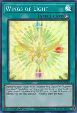 Wings of Light AGOV-EN048 Super Rare Yugioh Age of Overlord - Image 1