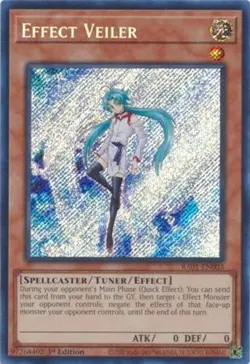 Effect Veiler RA01-EN003 Secret Rare Yugioh 25th Anniv Rarity Collection - Image 1