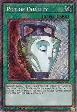 Pot of Duality RA02-EN057 Platinum Secret Rare Yugioh Rarity Collection II - Image 1