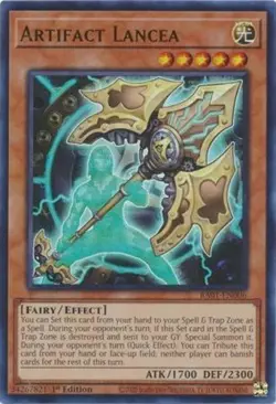 Artifact Lancea RA01-EN006 Ultra Rare Yugioh 25th Anniv Rarity Collection - Image 1