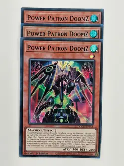 Yu Gi Oh - 3x DOOD-EN011 Power Patron DoomZ - Super Rare - Image 1