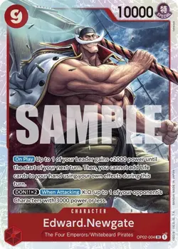 Edward.Newgate OP02-004 SR Reprint (English) One Piece CG Premium Booster - Image 1