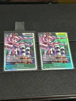 2x One Piece TCG The Azure Sea's Seven Perona OP14-033 SR - NM - Image 1