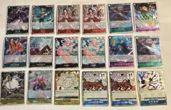 One Piece Card Game Lot 18 Rare Jolly Roger Foils Near Mint - Image 1