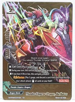 Future Card Buddyfight Thunder Emperor Dragon, Barlbatzz X-BT03/BR01EN BR - Image 1