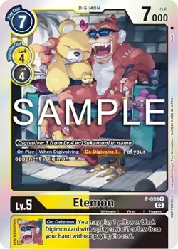 Etemon (Limited Card Pack Ver.2) P-099 P EX5 Digimon Animal Colosseum - Image 1