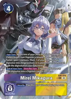 Mirei Mikagura (Alternate Art) EX6-074 SEC Digimon Card Game Infernal Ascension - Image 1