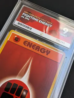 Graded ACE 9 Pokemon card Slab - Fighting Energy #6 - Chikorita Half Deck - 2001 - Image 3