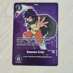 Keenan Crier (Box Topper) BT13-102 R Digimon Card Game Versus Royal Knights - Image 1