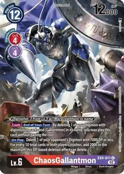 ChaosGallantmon (Alternate Art) EX4-011 R Digimon Card Game Alternative Being - Image 1