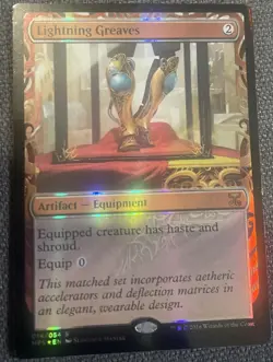 FOIL LIGHTNING GREAVES Masterpiece Series: Kaladesh Inventions Magic MTG CARD - Image 1