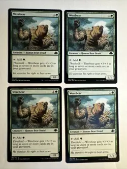 4x Mtg Dominaria Remastered Werebear NM/M Magic The Gathering - Image 1