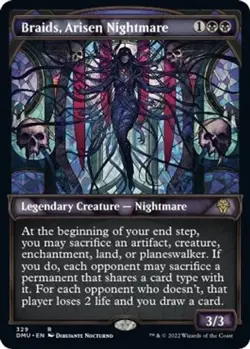 Braids, Arisen Nightmare (Textured FOIL) 329 RARE Dominaria United DMU - Image 1