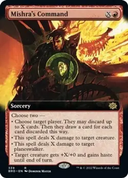 Mishra's Command (Extended Art) 339 FOIL Rare The Brothers' War BRO - Image 1