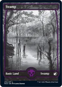 Swamp Basic Land 272/277 FOIL Innistrad: Midnight Hunt MID - Image 1