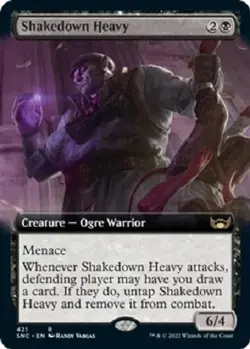 Shakedown Heavy (Extended Art) 421 RARE Streets of New Capenna MTG SNC - Image 1