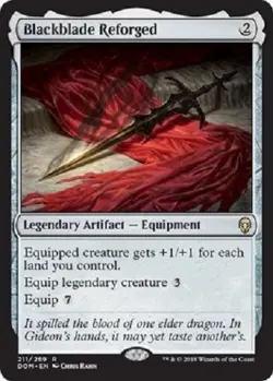 Blackblade Reforged RARE Dominaria MTG Magic The Gathering - Image 1