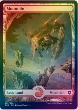 basic land mountain 276/280 full art foil Zendikar Rising ZNR - Image 1