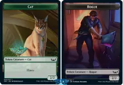 Cat 009 Rogue 007 Foil Token Streets of New Capenna MTG SNC - Image 1