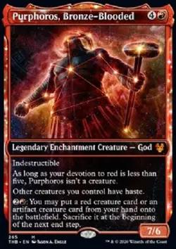 Purphoros, Bronze-Blooded showcase art MYTHIC Theros: Beyond Death MTG - Image 1