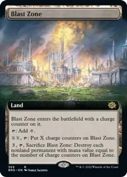 Blast Zone (Extended Art) 369 Rare MTG The Brothers' War BRO - Image 1