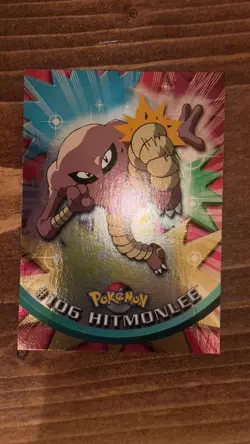 1999 Topps Pokemon #106 Hitmonlee Holo Foil Blue Logo - Image 2