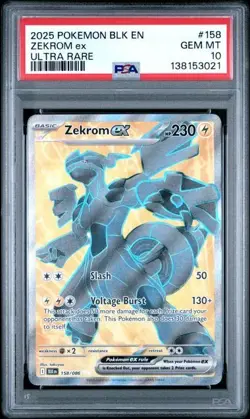 Zekrom EX 158/086 Ultra Rare Blk En-black Bolt Pokemon PSA 10 - Image 1