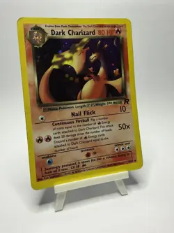 Dark Charizard | Pokemon Team Rocket Unlimited | Holo Rare 4/82 | Poor - Image 1