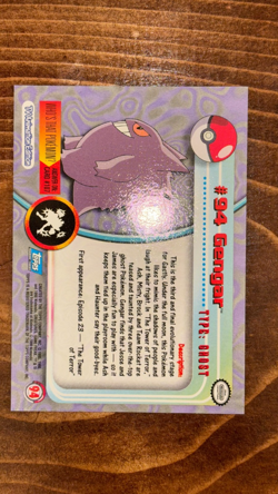1999 Topps Pokemon #94 Gengar Holo Foil Blue Logo - Image 3