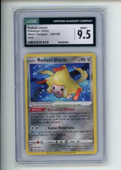 2022 Pokemon Silver Tempest Radiant Jirachi 120/195 Holo Rare CGC 9.5 - Image 1