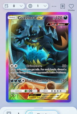 Pokemon TCG POCKET - Guzzlord Rainbow Rare 2⭐, Extradimensional Crisis, English - Image 3