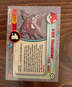 1999 Topps Pokemon #93 Haunter Holo Foil Blue Logo - Image 4