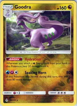 Goodra 94/131 - Pokemon TCG Sun & Moon: Forbidden Light - Reverse Holo Rare (NM) - Image 1