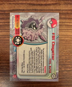 1999 Topps Pokemon #91 Cloyster Holo Foil Blue Logo - Image 4
