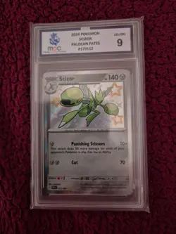2024 POKEMON PAF EN-PALDEAN FATES SHINY RARE #191 SCIZOR MGC 9 - Image 1