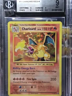 Pokemon 2016 XY Evolutions Charizard Holo Rare #11 BGS 9 Mint - Image 1