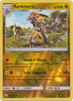 Kommo-o - 163/236 - Rare Reverse Holo Cosmic Eclipse Pokemon - Image 1