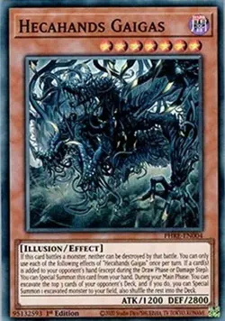 Hecahands Gaigas PHRE-EN004 Super Rare Yugioh Phantom Revenge - Image 1