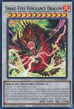 Snake-Eyes Vengeance Dragon ALIN-EN040 Ultra Rare Yugioh Alliance Insight - Image 1