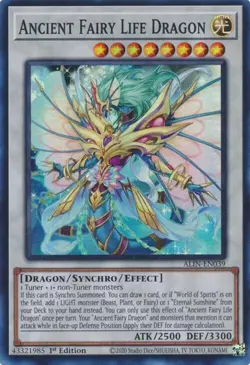 Ancient Fairy Life Dragon ALIN-EN039 Super Rare Yugioh Alliance Insight - Image 1