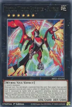 Virtual World Phoenix - Fanfan MP21 Rare 3x 1st Ed Yugioh Ancient Battles 3x - Image 1