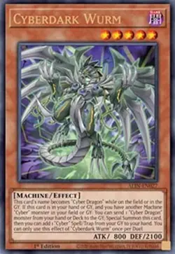 Cyberdark Wurm ALIN-EN027 Ultra Rare Yugioh YGO Alliance Insight - Image 1