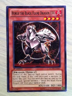 Horus the Black Flame Dragon LV4 - LCYW-EN197 - Common 1st Edition yugioh konami - Image 1