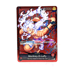 Monkey.D.Luffy ST21-001 ONE PIECE Tcg Card Game NM RED Leader FOIL - Image 1